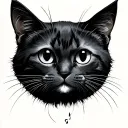 semicolon simple cat tattoo design idea