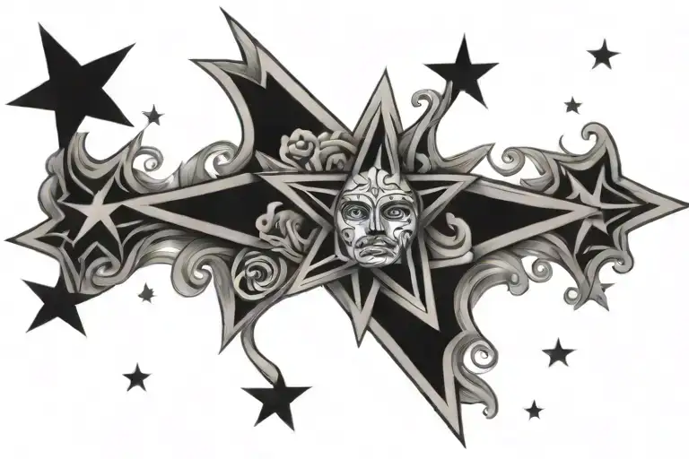 Star tattoo design idea