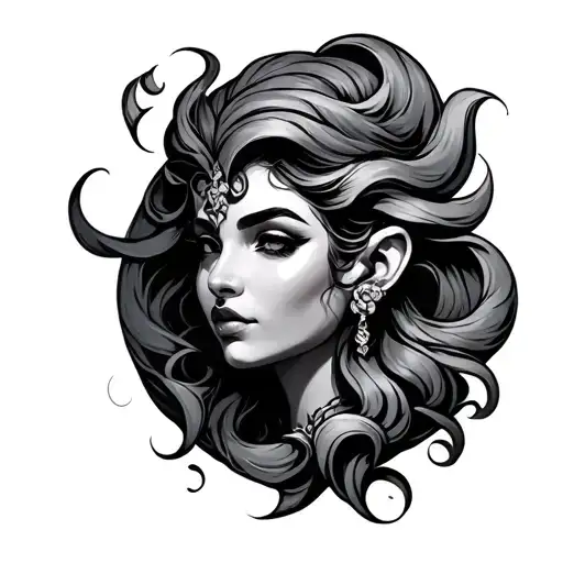 Genie tattoo design idea