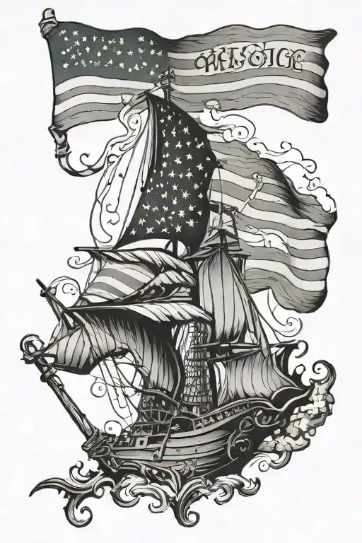 American flag we the peoole 1776 tattoo design idea