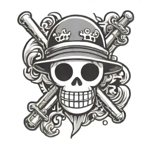 one piece logo anime tattoo design idea