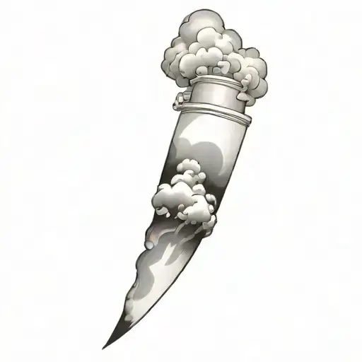 Coverup Clouds and Smoke tattoo design idea