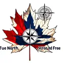 "True North, Strong and Free" A maple leaf, a canadian flag, a compass rose tattoo design idea