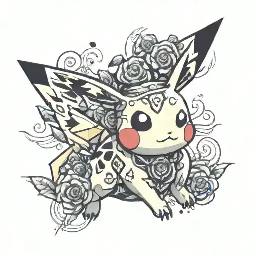 Pikachu tattoo design idea