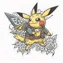 Pikachu tattoo design idea