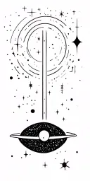 space elements tattoo design idea