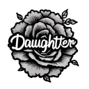 Daughter Name tattoo design idea