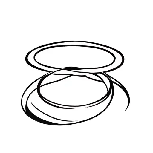 wedding rings map tattoo design idea