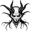 Scary devil tattoo design idea