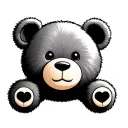 Teddy Bear Face tattoo design idea