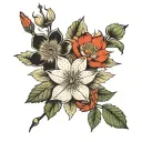 science flowers history  tattoo design idea