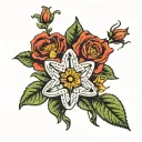 science flowers history  tattoo design idea