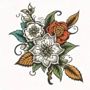science flowers history  tattoo design idea