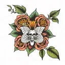 science flowers history  tattoo design idea