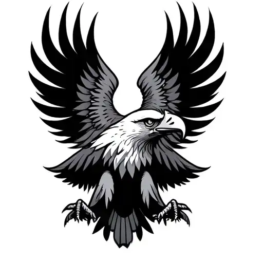 Tribal Eagle tattoo design idea