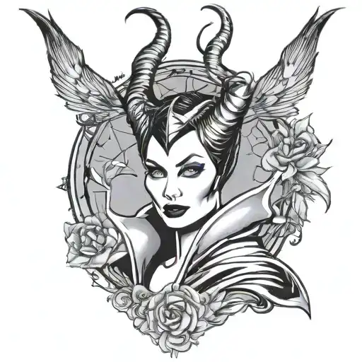 Maleficent tattoo design idea