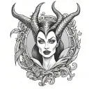 Maleficent tattoo design idea