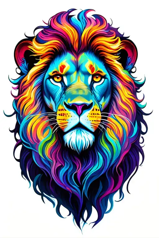 Scanor The lion of Pride colorful tattoo design idea