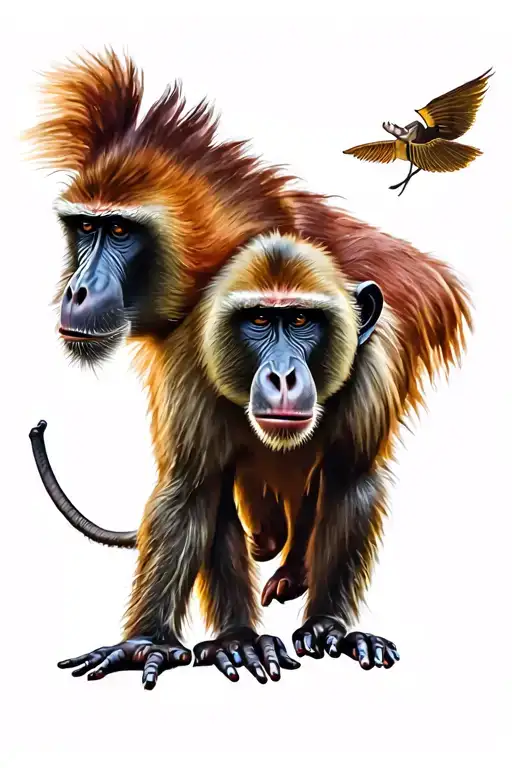 baboon tattoo design idea