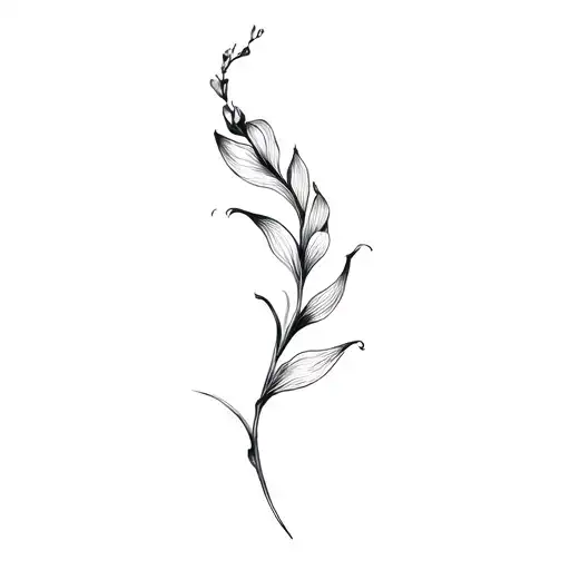 Orchid Plume Plume of the painter tattoo design idea