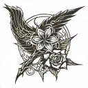 child abuse survivor symbol gothic thorns tattoo design idea