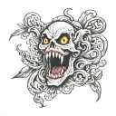 ghost face tattoo tattoo design idea
