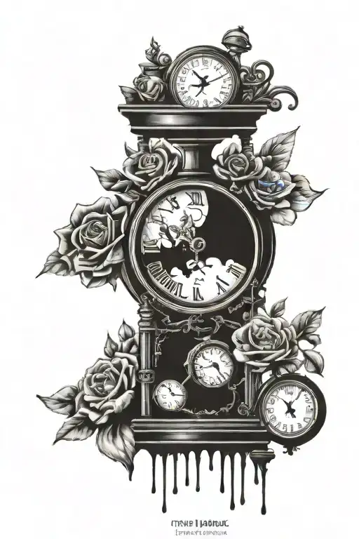 Time, life, hard, changes people tattoo design idea