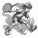 tennis peter pan tattoo design idea