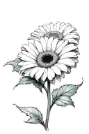 gerbera flower tattoo design idea