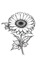 gerbera flower tattoo design idea