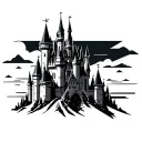 disney castle tattoo design idea