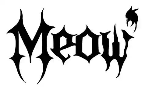 "Meow " tattoo design idea