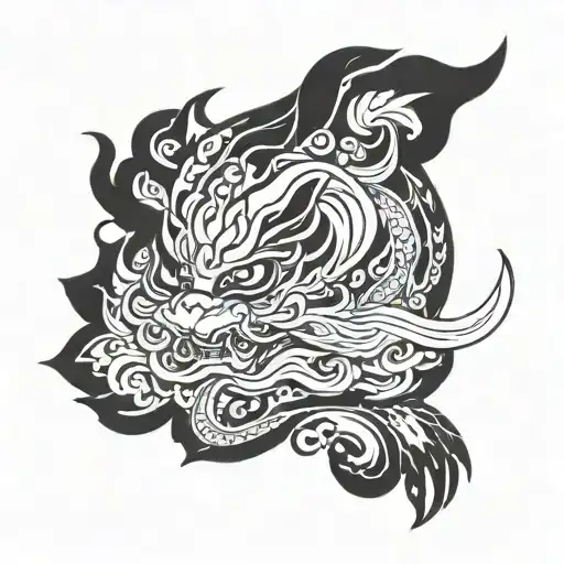 feng shui pixiu simbolism tattoo design idea