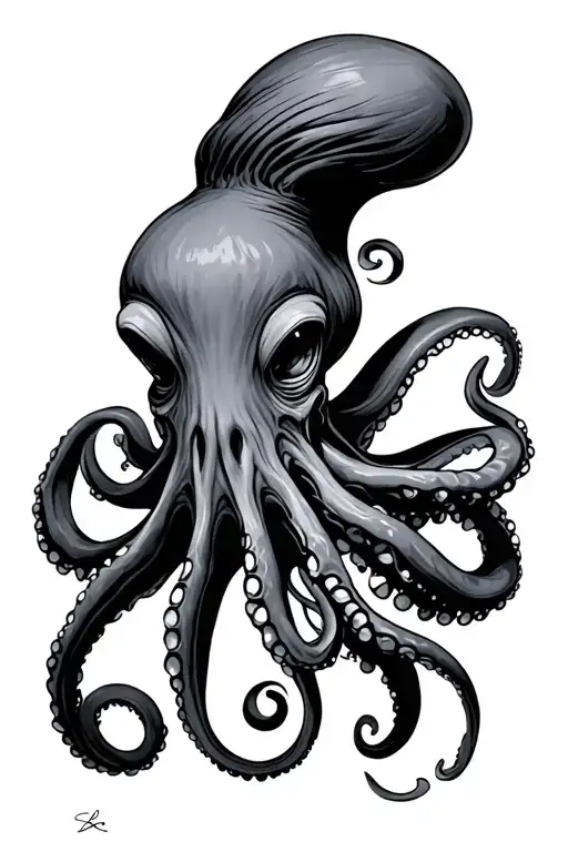 goonie themed with octopus wrapped tattoo design idea