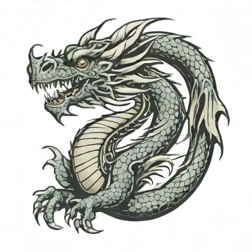 simple dragon tattoo tattoo design idea