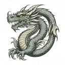 simple dragon tattoo tattoo design idea