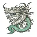 simple dragon tattoo tattoo design idea