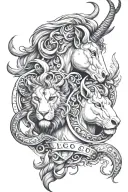 Leo and Capricorn tattoo design idea