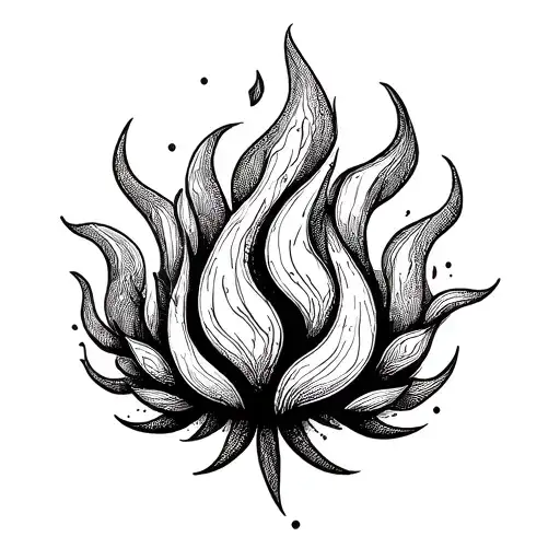 Living flame symbolizing warmth tattoo design idea