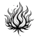 Living flame symbolizing warmth tattoo design idea
