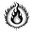 Living flame symbolizing warmth tattoo design idea