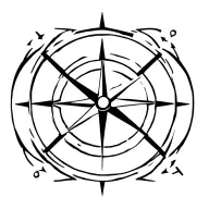compass anchor surrounded tattoo design idea