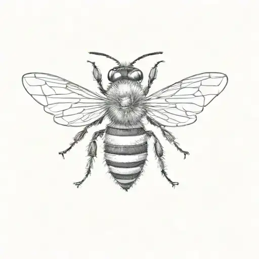 a bee tattoo design idea