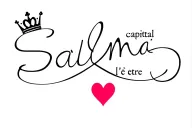 name of Salma "s' capital l'être with crown and a heart in thé last of the name next to 'a' all this on infinity symbol  tattoo design idea
