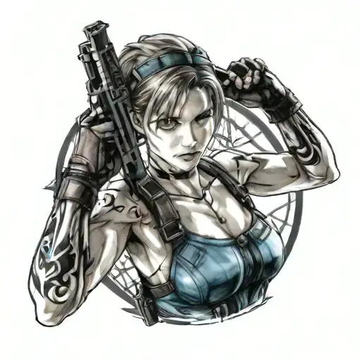 Jill Valentine from Resident Evil tattoo design idea