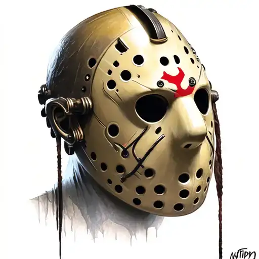 jason voorhees mask tattoo design idea