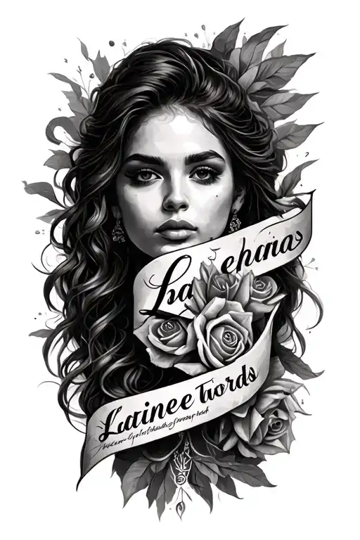 latine words tattoo design idea