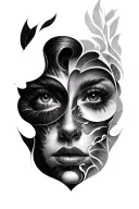 double vision face tattoo design tattoo design idea