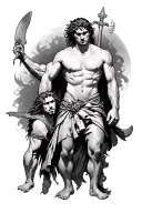 David And Goliath tattoo design idea