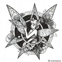 Tinkerbell Infinity Star tattoo design idea